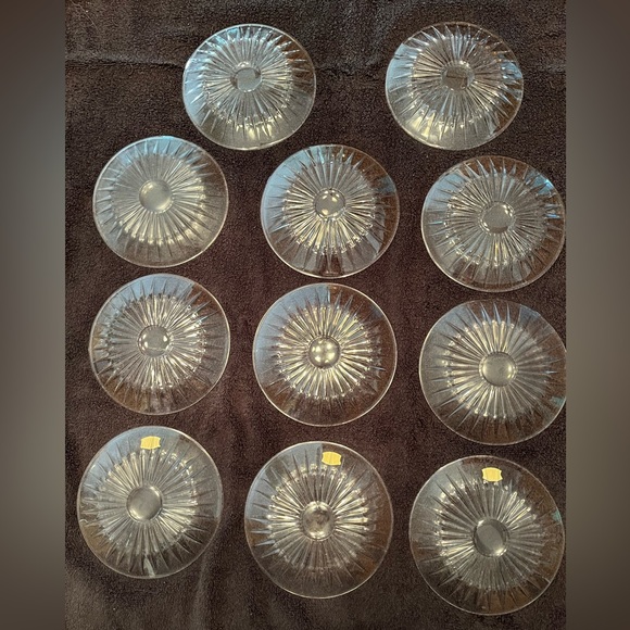 Val St. Lambert ‘Balmoral pattern’ Crystal Bread & Butter Plates 5 3/4” - Picture 9 of 9